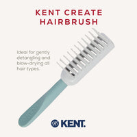 KENT Kent Brushes Kent Create, Tunnel Vented Hairbrush KCR3, Ideal for Detangling and Blow-Drying, Suitable For All Hair Types