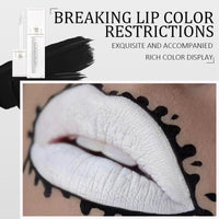 LYNTYAOU Matte White Liquid Lipstick Long Lasting Waterproof Full-coverage White Lip Gloss, Highly Pigmented Sweat-proof White Face Body Paint for Halloween Gothic Cosplay Makeup for Women