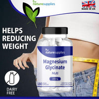 naturesupplies Magnesium Glycinate Supplements 180 Capsules 1806mg - High Absorption 4 Magnesium Powders in One Capsule, Citrate, Malate, Ascorbate & Glycinate - Naturesupplies…