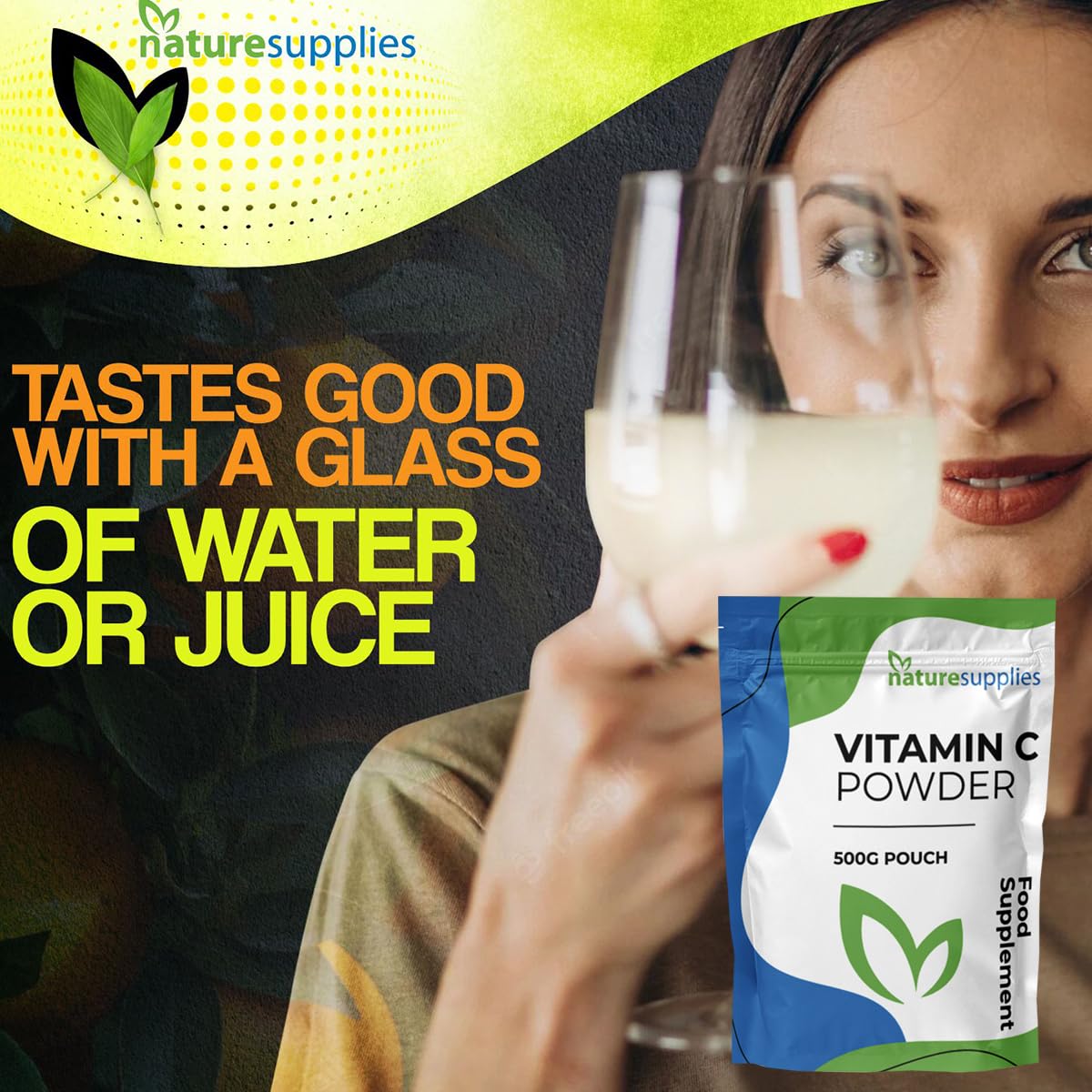 Vitamin C Powder 500g Ascorbic Acid UK Non GMO - Pharmaceutical Grade, Highly Concentrated No Chemicals in Our Supplements - Suitable for Vegans - Naturesupplies…