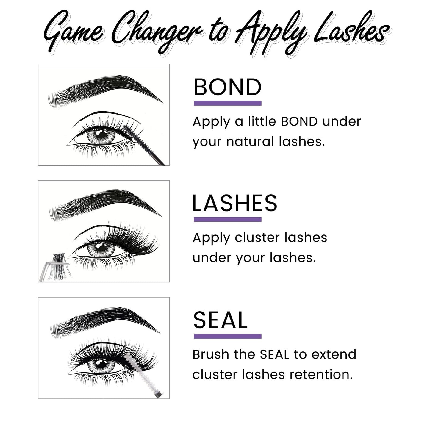 ocean pearl Individual Lashes with Lash Bond and Seal 120 Cluster Lashes Eyelash Extension Kit Thin Band Lash Clusters Wide Stem Lash Extensions Mix C/CC/D Curl 10-16mm Length False Eyelashes with Glue - OP28