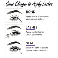 ocean pearl Individual Lashes with Lash Bond and Seal 120 Cluster Lashes Eyelash Extension Kit Thin Band Lash Clusters Wide Stem Lash Extensions Mix C/CC/D Curl 10-16mm Length False Eyelashes with Glue - OP28