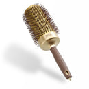 Olivia Garden Expert Blowout Speed – Gold & Brown - 65 - Ceramic Coated Round Brush with Extra Long Barrel for 25% Faster Blowouts
