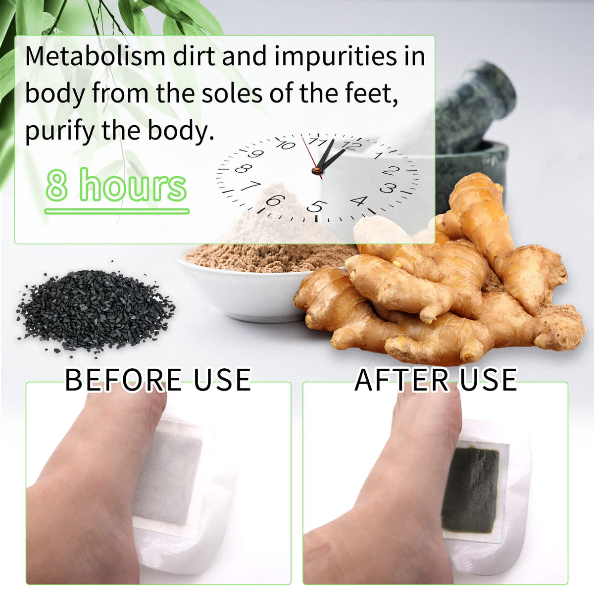 Bowasin Detox Foot Patches 30 Pcs Detox Foot Pads,Foot Detox Pads to Remove Toxins Deep Cleansing,100% Natural,for Stress Relief,Sleep Aid, Enhance Blood Circulation