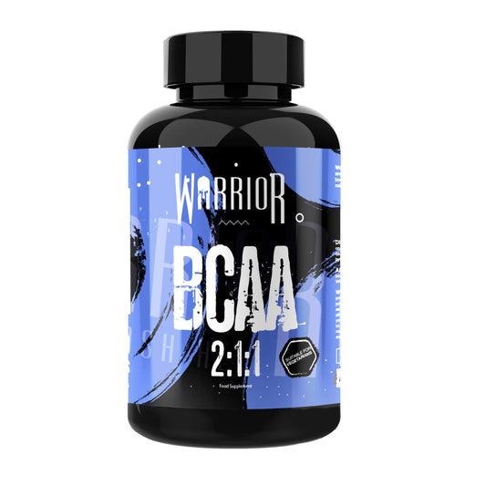 Warrior BCAA Capsules - 60 Caps - 1000mg - 2:1:1 Ratio; Pharmaceutical Grade Leucine, Isoleucine and Valine - Branched Chain Amino Acid