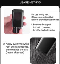 Generic Waterproof Sweat-Proof Hair Dye Comb for Root Touch Up, Natural Black Color with Safe Formula, Convenient Portable Hair Root Concealer Stick (Black)