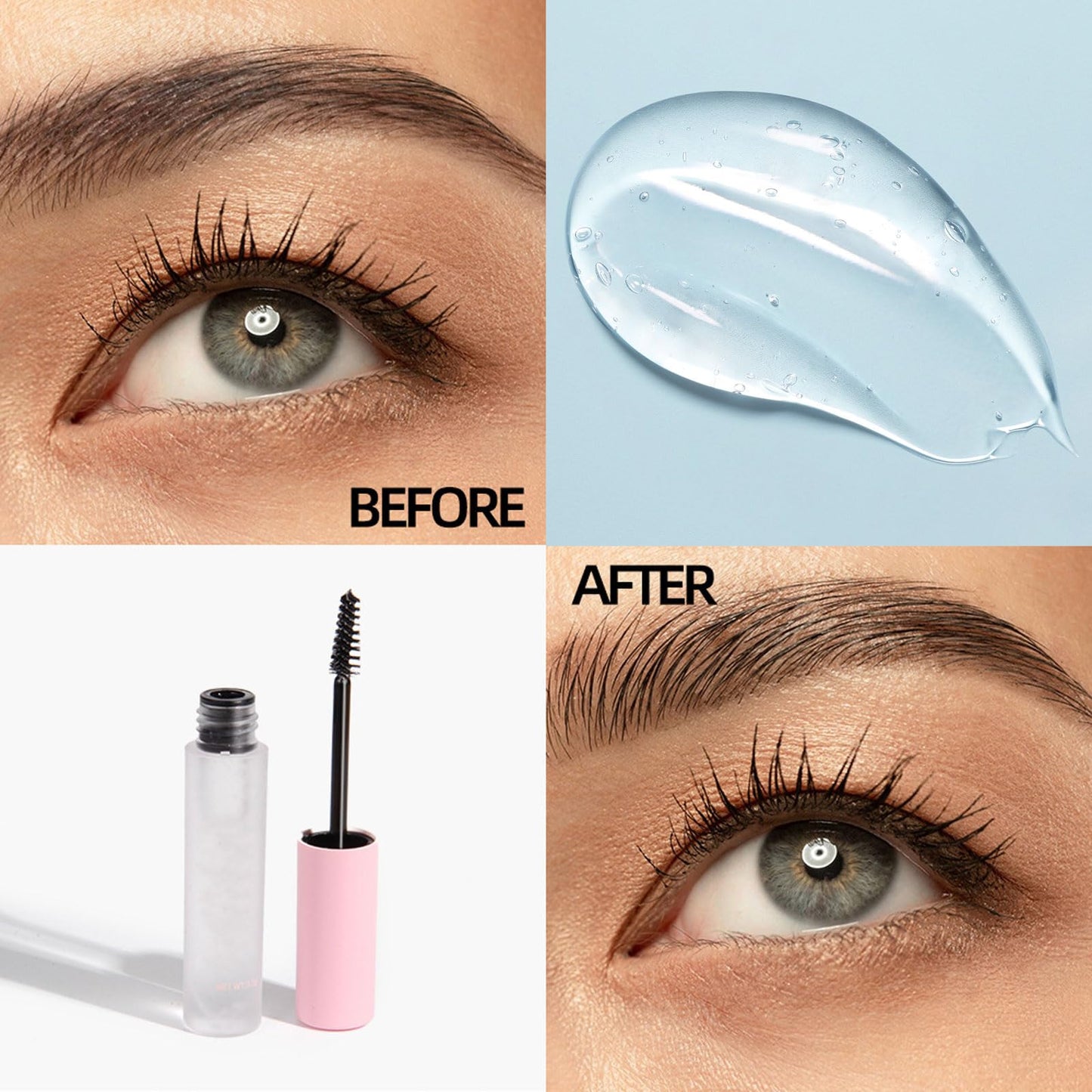 Eyebrow Glue Brow Gel, Eye Brow Shaping Soap, Transparent Long Lasting Waterproof Sweat Proof Brow Fix Gel for Neat Eyebrow Makeup, Natural Look Eyebrow Repair Styling Gel