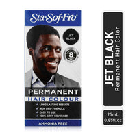 Sta-Sof-Fro Sta Sof Fro Permanent Black Hair Dye for Men - Cream Formula, Jet Black Hair Color