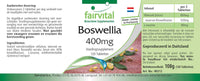 Fairvital | Boswellia Frankincense 400mg - 120 Tablets - Vegan - 65% boswellic acids
