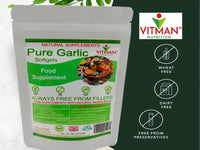 VitMan Nutrition Pure Garlic Softgels, High Strength 1000mg, Odourless, 60 Capsules, Gluten Free