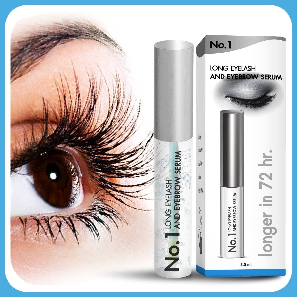 The Body And Skin Clinic The Body & Skin Clinic No.1 Lash Growth Serum Eyelash Growth Serum. Fuller, Longer, Luscious Eyelashes without Eyelash Glue & Mess, Natural Grow