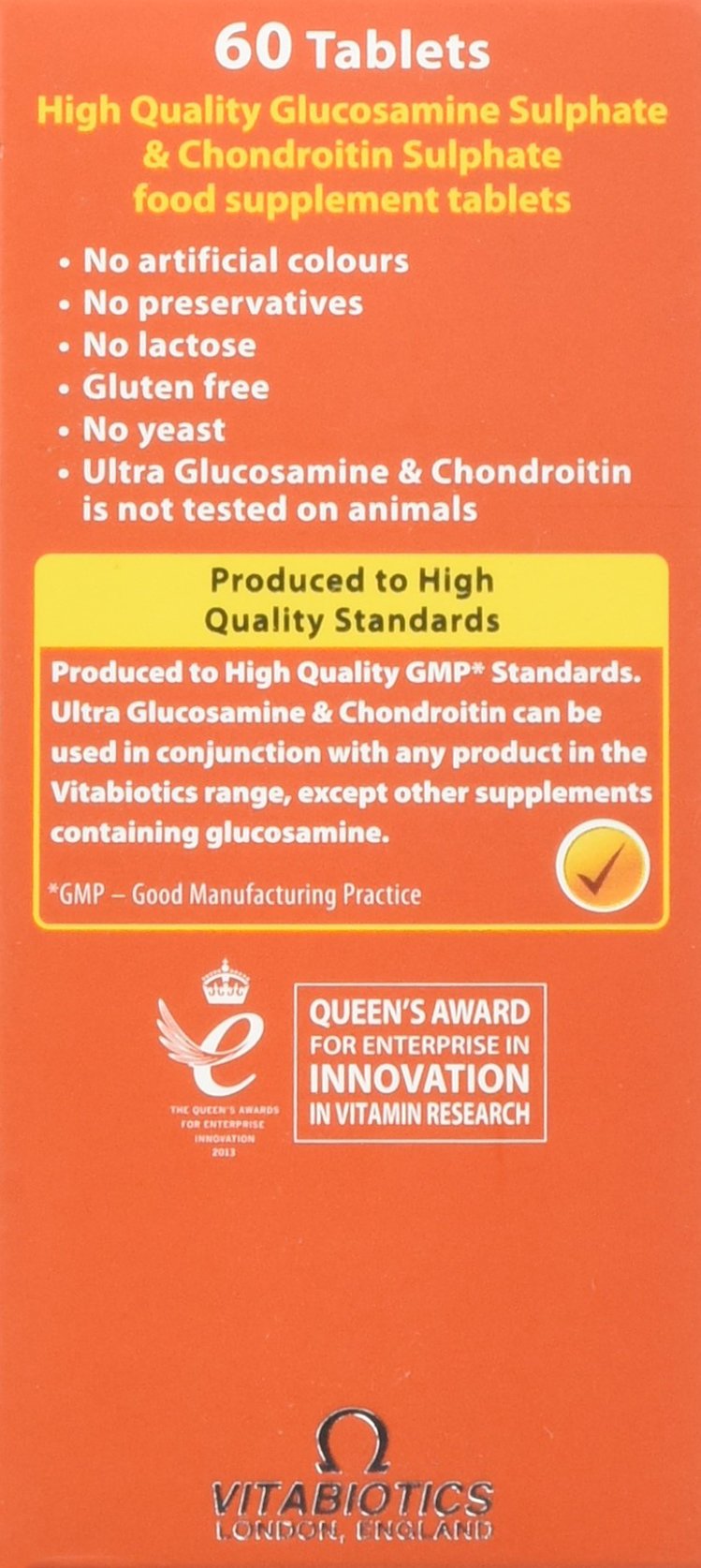 Glucosamine and Chondroitin Tablets, by Vitabiotics Ultra