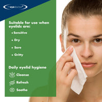 The Eye Doctor Tea Tree Oil Eyelid Wipes - 40 x Single Use Eye Cleaning Wipes for Daily Lid Care - Individual Preservative Free Sensitive Eye Cleaner - Soothes Cleans and Refreshes
