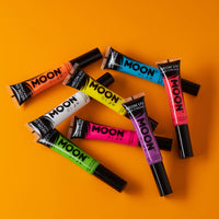 Moon Glow Neon UV Hair Colour Streaks | White | Hair Mascara - Temporary Wash out Hair Dye | Bright Neon Colour, Glows under UV Lighting
