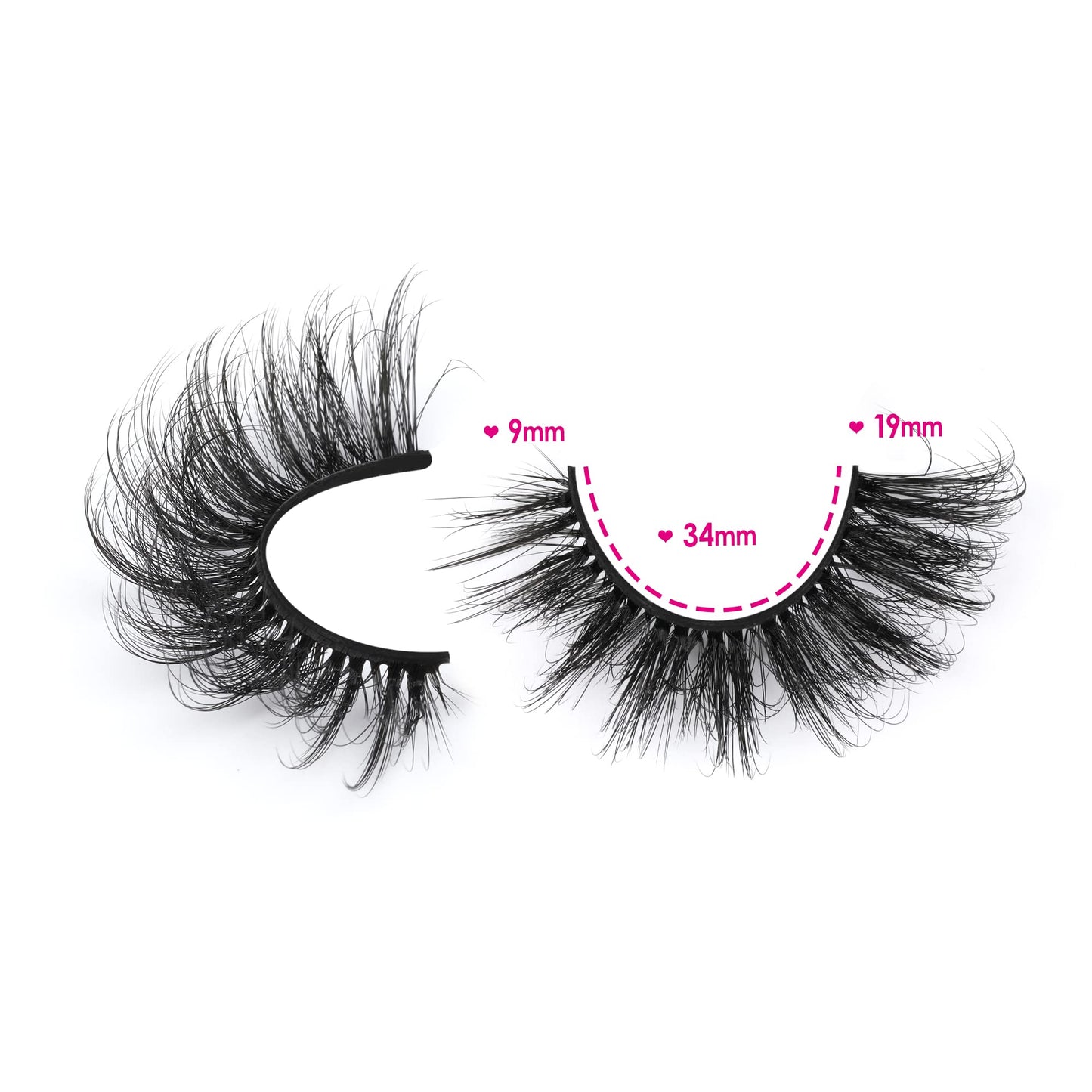 JIMIRE Eyelahes D Curl Faux Mink Lashes Fluffy Cat Eye 20MM Dramatic False Eyelashes Look Like Eyelash Extensions Cat Eye Lashes Wispy Full Eyelashes 7 Pairs Pack