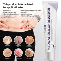 AZALLY Advanced Scar Gel - Scar Diminishing Serum - Reduces The Appearance of Old & New Scars - Best Scar Treatment for Repair Scars from Burns Cuts Acne Spots Stretch Marks