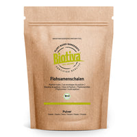 Biotiva Psyllium Husk Powder Bio 500g - Ground - Food Quality - Psyllium - Rich in Fibre - Bottled and Controlled in Germany