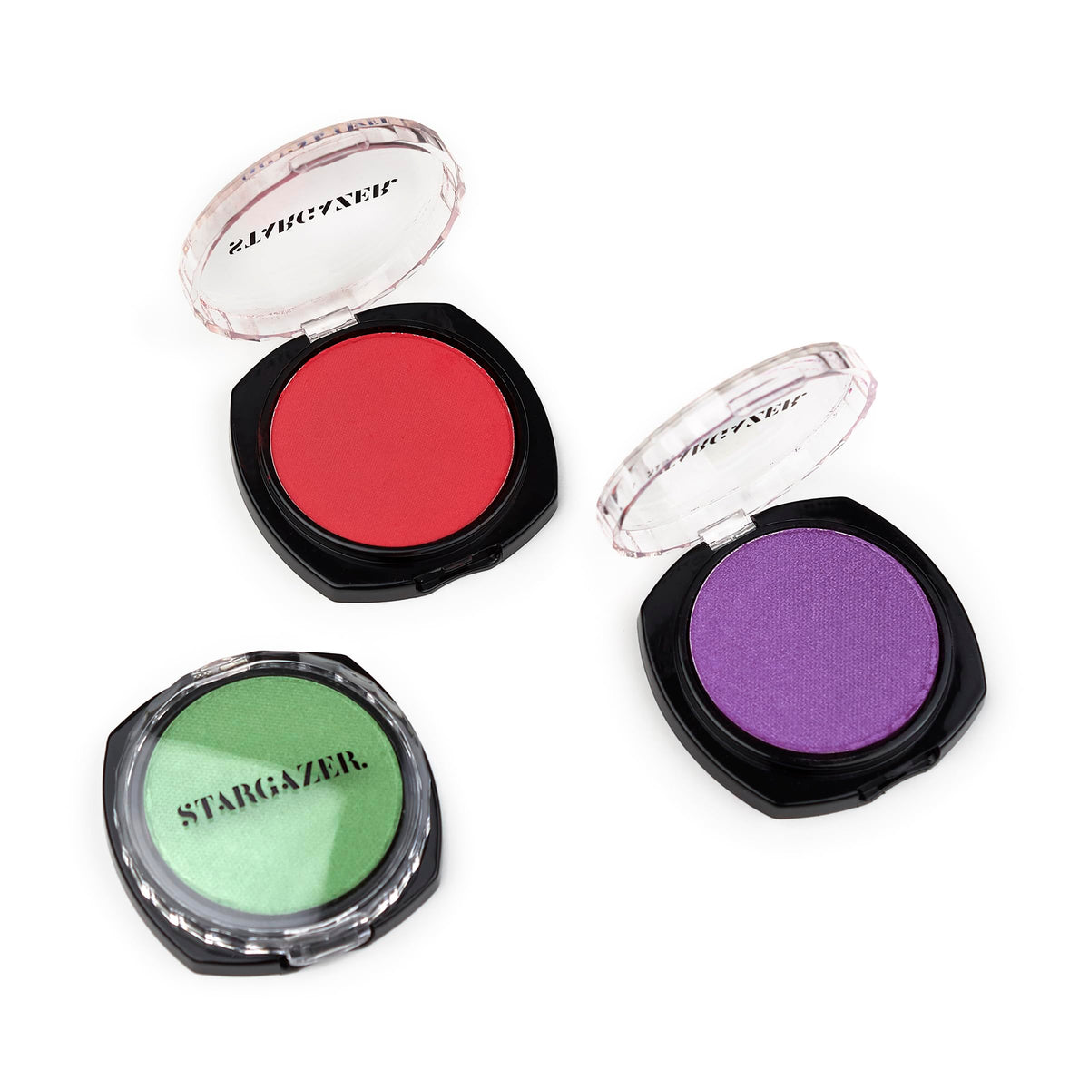 Stargazer Khaki eye shadow. Maximum colour pressed powder eye shadow.