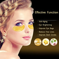 24K Gold Under Eye Treatment Masks, Jiasoval 20 Pairs Natural Gel Collagen Under Eye Patches, Eye Mask for Dark Circles, Remove Eye Bags & Puffy Eyes, Anti-Wrinkle, Hydrating, Soothing