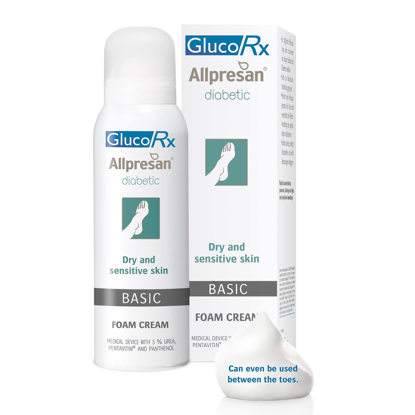 GlucoRx Allpresan Diabetic Foot Foam Cream Basic 125ml