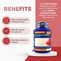Zipvit Plant Sterols High Strength 2400mg, 90 Vegan Tablets, Supports Maintenance of Normal Blood Cholesterol, Vegan and Vegetarian Friendly