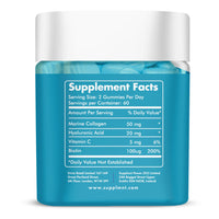 Marine Collagen Gummies - Hydrolysed Collagen Peptides with Biotin, Hyaluronic Acid & Vitamin C - Collagen Supplements for Women and Men - 120 Gummies. Collagen for Skin, Hair & Nails 2 Months Supply