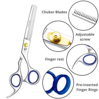 Wish Beauty Glamified – Professional Hair Thinning Scissors, Texturizing Shears for Hairdressing, 7 Inch Overall Length with Fine Adjustment Tension Screw – Japanese Stainless Steel (7" Thinning)