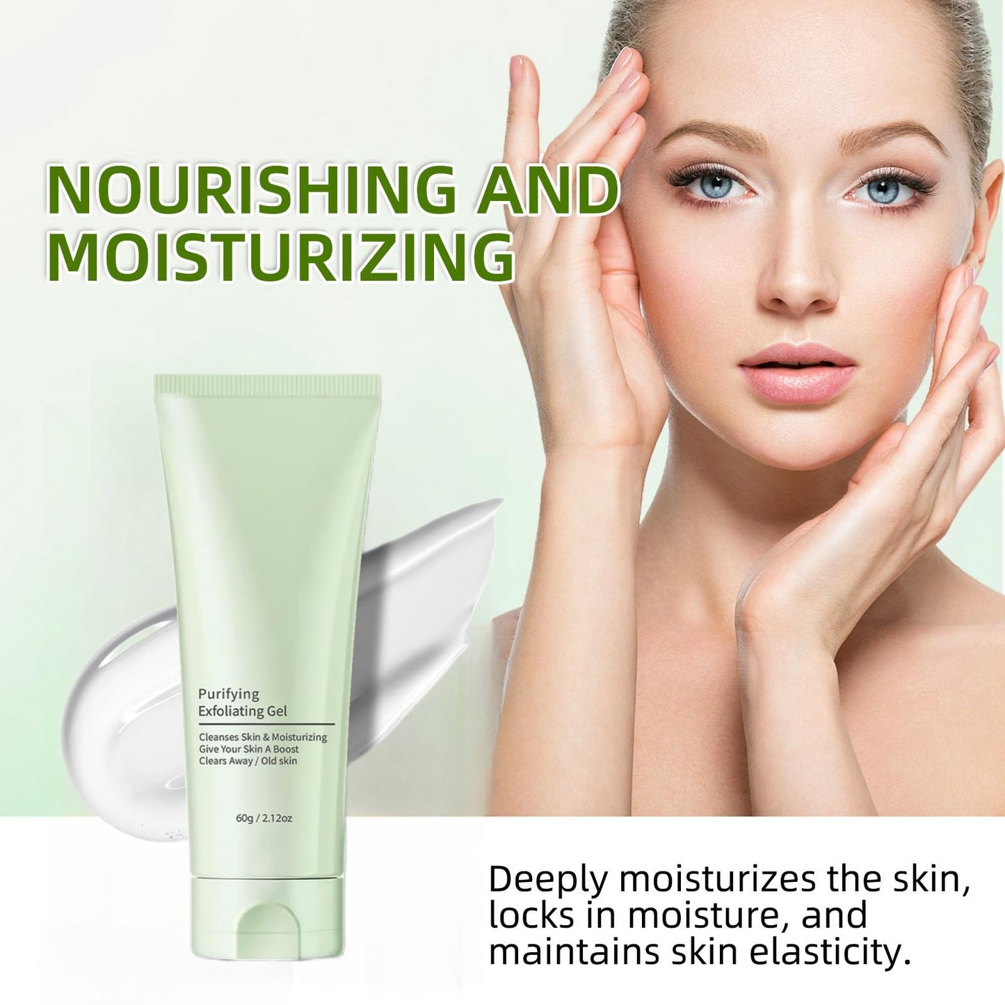 Purifying Exfoliating Gel,Exfoliating Face Wash Gels,Face Scrub Exfoliator,Deep Cleansing Face and Body Exfoliating Scrub Gel,Moisturizing Facial scrub Gel,Gentle Exfoliating Facial Cleanser