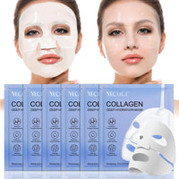 ITSDAWN Collagen Face Mask, Deep Collagen Anti Wrinkle Lifting Mask Collagen Mask Overnight, 6 Pack