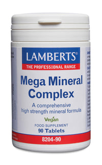 Lamberts Mega Mineral Complex – High Potency Multi-Mineral Formula – 90 Vegan Tablets