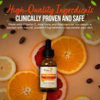 Clinic2Home Vitamin C Serum for Face - Powerful 10% Vit C Serum for Dark Spots, Wrinkles & Fine Lines - Anti Aging, Collagen Boosting & Skin Brightening Pure Vitamin C Facial Serum Skin Care