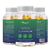 Sunshyne Glutathione Reduced 1200mg | High Strength Supplement with Natural Antioxidant 60 Softgel Capsules | Active Form L-Glutathione Delays Aging, Boosts Immunity, Protects The Liver