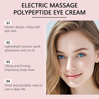 Electric Massage Eye Cream for Dark Circle, Firm and Smooth of Fine Lines, Eye Cream Massage Electric, Tired Eye Refreshment with Gentle Vibration, Anti-Wrinkle, Firming, Moisturizing