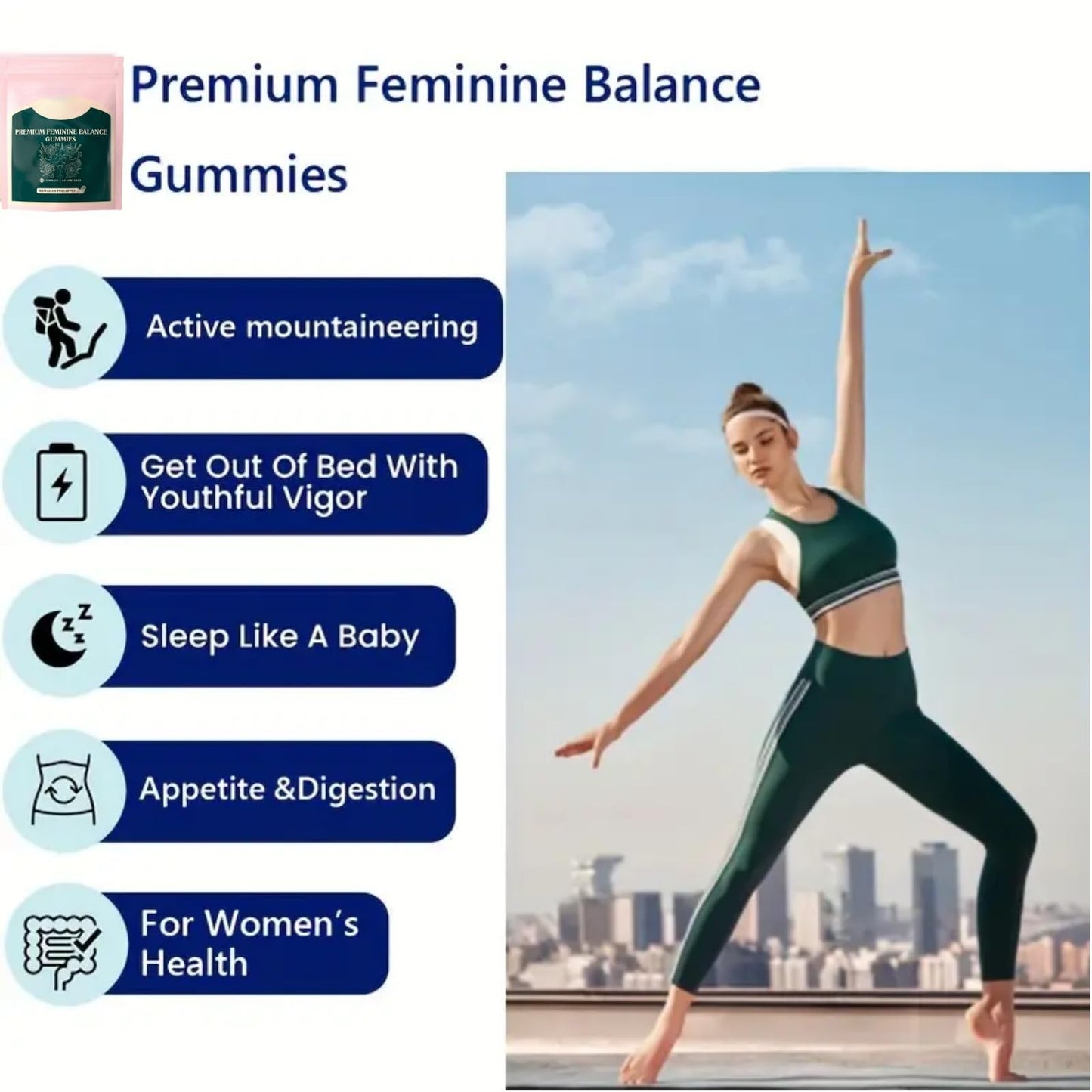 TONISABERY Feminine Balance Gummies,Collagen Gummies for Women,for Women of All Ages (1 Bag)