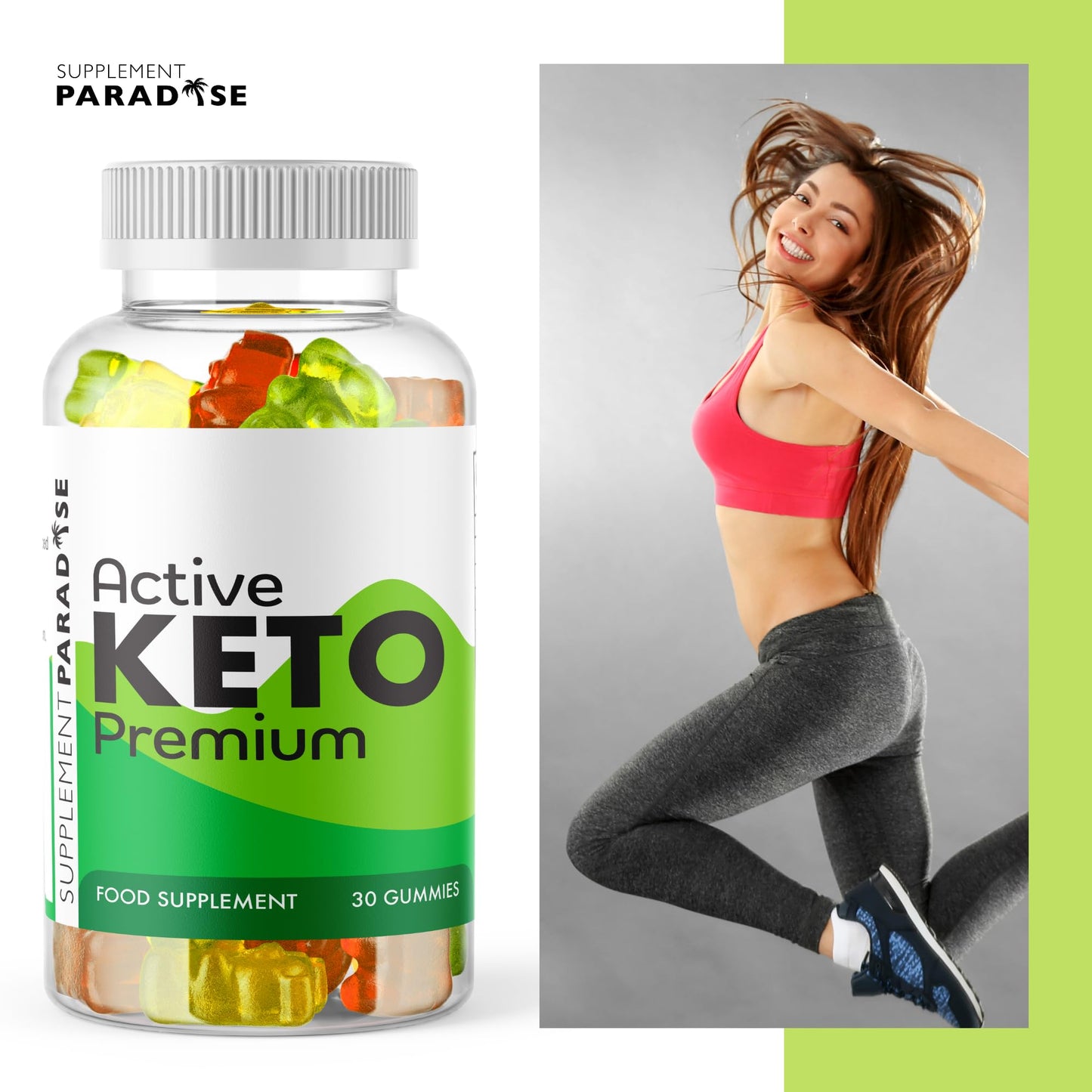 SUPPLEMENT PARADISE Active Keto Premium Gummies - 1 Month Supply - Supplement Paradise