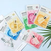 MOOYAM 6-pack Face Mask Set Collagen, Vitamin C, Retinol, Snail Serum, Hyaluronic Acid, Moisturizing Anti-Wrinkle Brightening Blackhead Remover Anti-Ageing Skin Revitalizer Acne All Skin Types
