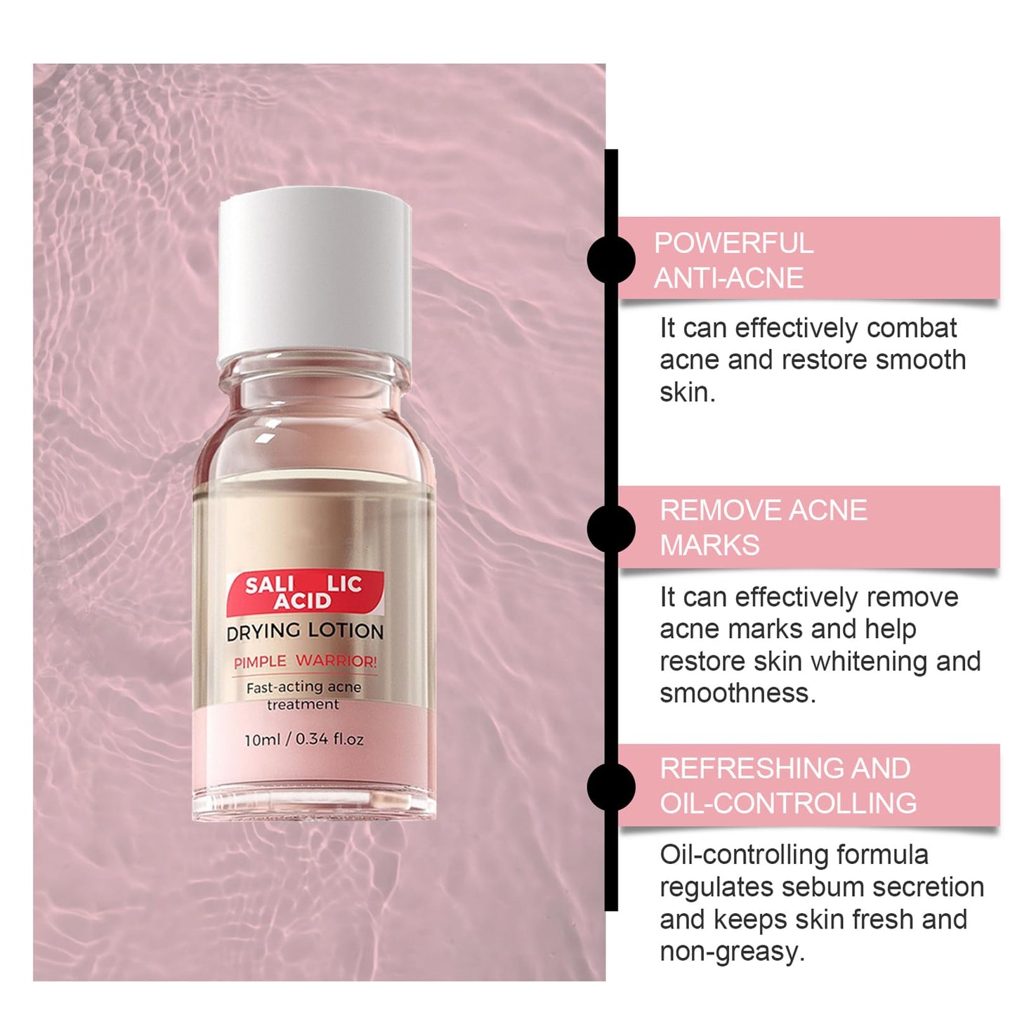 MEITREND Drying Lotion for Acne Treatment,Anti Acne Face Serum,Overnight Acne Drying Lotion,Spot Treatment,Pimple Lotio-n,Dry Out Blemishes & Pimple Reduce Redness