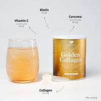 Nature's Finest by Nutrisslim Nature’s Finest by Nutrisslim Golden Collagen 120 g - Collagen Supplements for Women with Gold Glitter - High Strength Hydrolyzed Bovine Collagen Powder Type 2 with Biotin, Vitamin C and Curcuma
