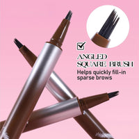 Coloroom Magic Brown Eyebrow Pencil & Eyebrow Pen – Inclined Angle Eyebrows Pencil, Waterproof, Long-Lasting for Natural-Looking Full Brows