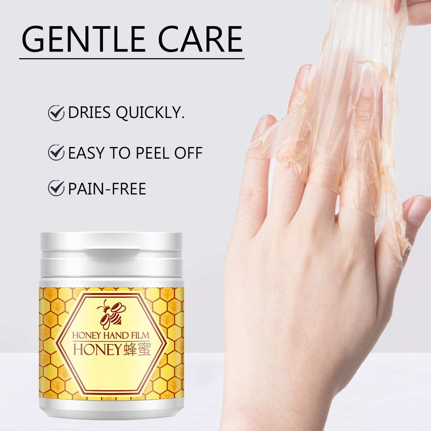 Hydrating Honey Milk Hand Mask for Dry, Aging, Cracked Hands - 170g. Nourishing Wax Hand Peeling Mask for Exfoliation & Moisturizing. Transform Your Hands with this Hand Solution