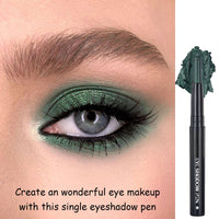 Dark Green Eyeshadow Stick, Gothic Smokey Color Eye Shadow Pencil, Balck Metallic Glitter Eyeshadows Crayon, Creamy Pearlescent Highlight Pen, Smooth Eyeliner Gifts for Women