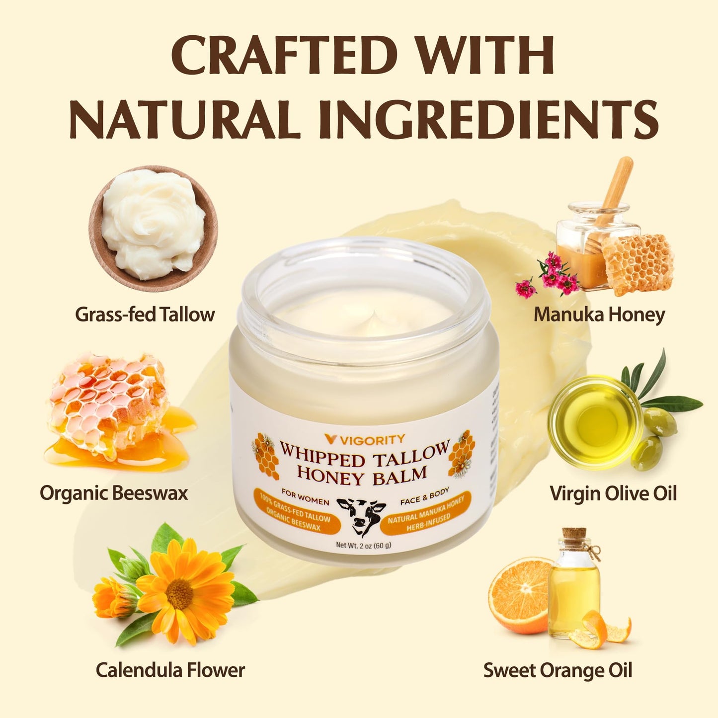 Vigority Beef Tallow Balm for Women