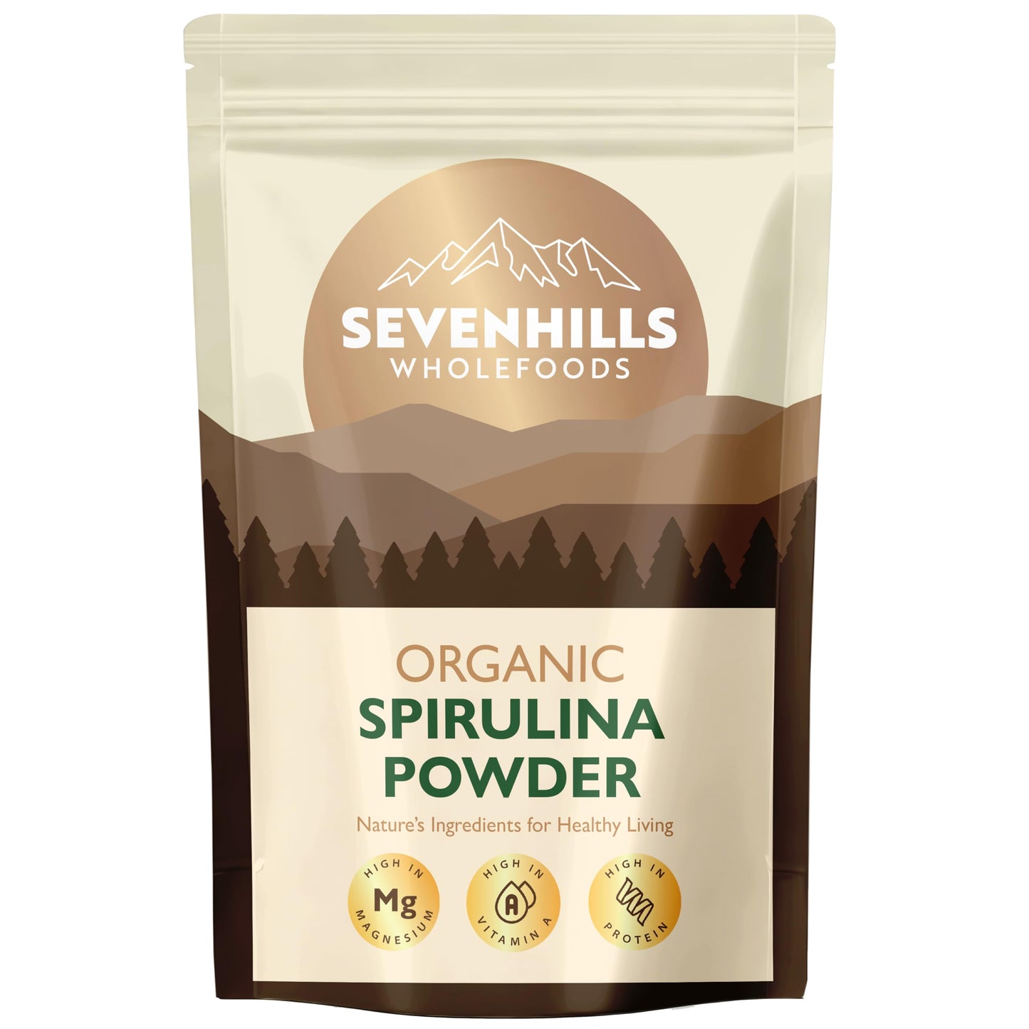 Sevenhills Wholefoods Organic Spirulina Powder 500g | Certified Organic | Nutrient-Dense | 100% Pure & Natural