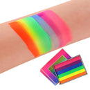 Mikloven Rainbow Face Paint Palette, Water Soluble & Quick Drying, Professional Body & Face Painting Kit for Theatre, Carnival, Festivals, Cosplay Parties, Colourful Make-Up (25g)