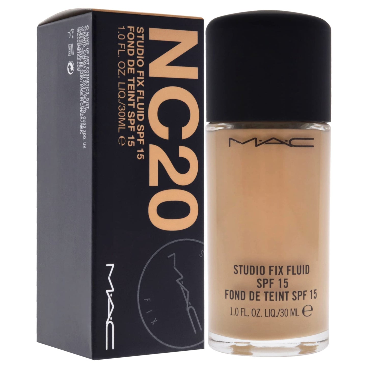 MAC NC20 SPF15 Studio Fix Fluid Foundation, 30ml