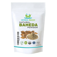 Herbal Magic's Pure & Natural Baheda Powder/Bibhitaki Fruit Powder - Super Smoothies, Shakes, soups - Premium Quality Powder - Free from Fillers & Preservatives - 100g