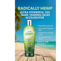 DCF Success Radically Hemp 10X Dark Tanning Accelerator Lotion 2 Pack – 250ml Each, Indoor/Outdoor Gelee with Antioxidants & Hemp Oil, Includes Detangling Hair Brush
