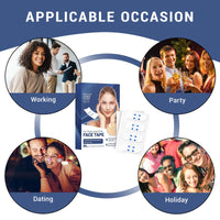 Bettinay 120 PCS Face Lift Tape Invisible, Waterproof Lifting Sticker for Hide Wrinkles Double Chin Saggy