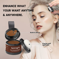 MIFELOY 2 Pcs Root Cover Up Powder, Touch Up Hair Color for Grey, Roots Concealer for Beard Line Eyebrow, Instantly Conceals Hair Loss, Roots Coverage Powder for Thinning Grays Hairline, Medium Brown