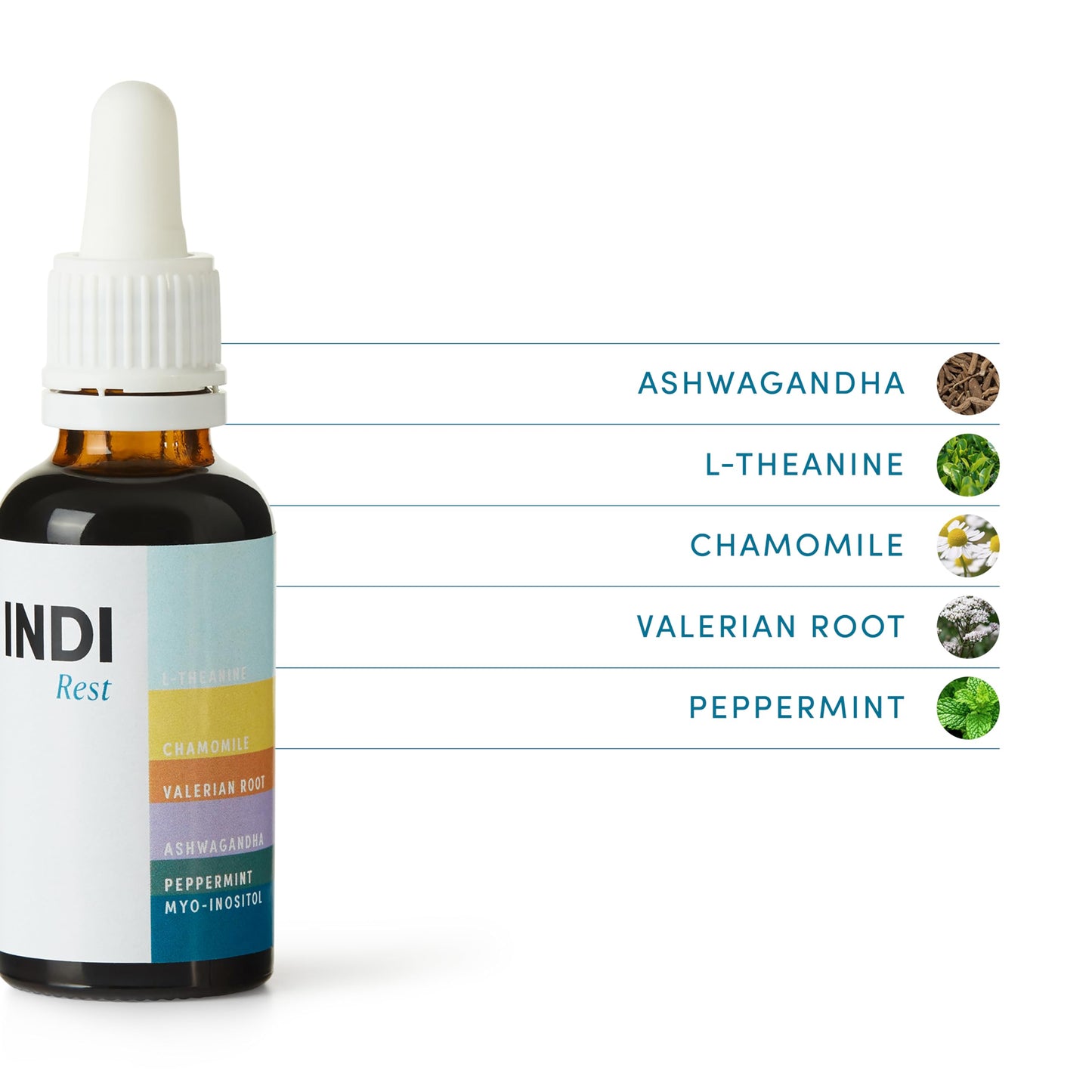 Indi Rest Supplement - Herbal Sleep Remedies - 100% Plant - All Natural Sleep Aids for Adults - Formulated with Natural Sedative Plants to Support Sleep - Indi Rest Supplement - 30ml Night Dropper